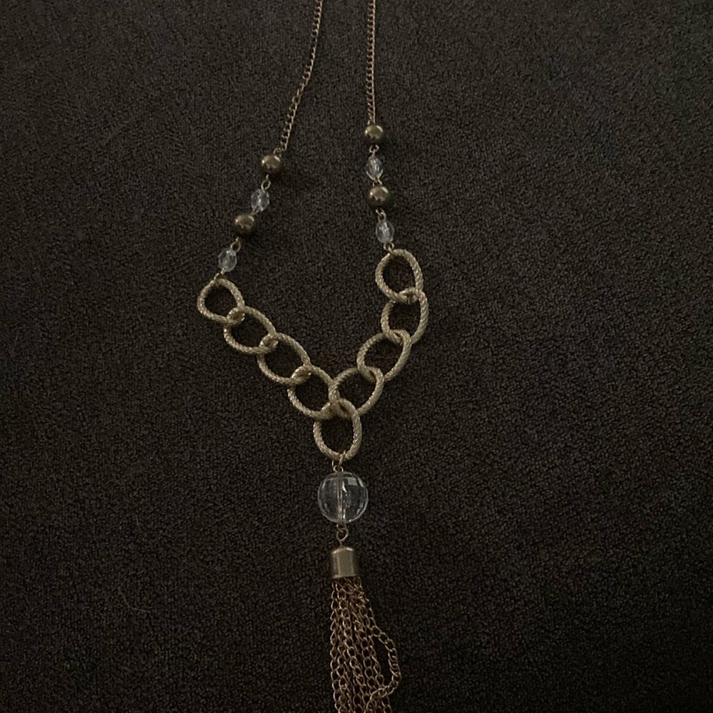 Elegant Gold Chain Necklace with Tassel